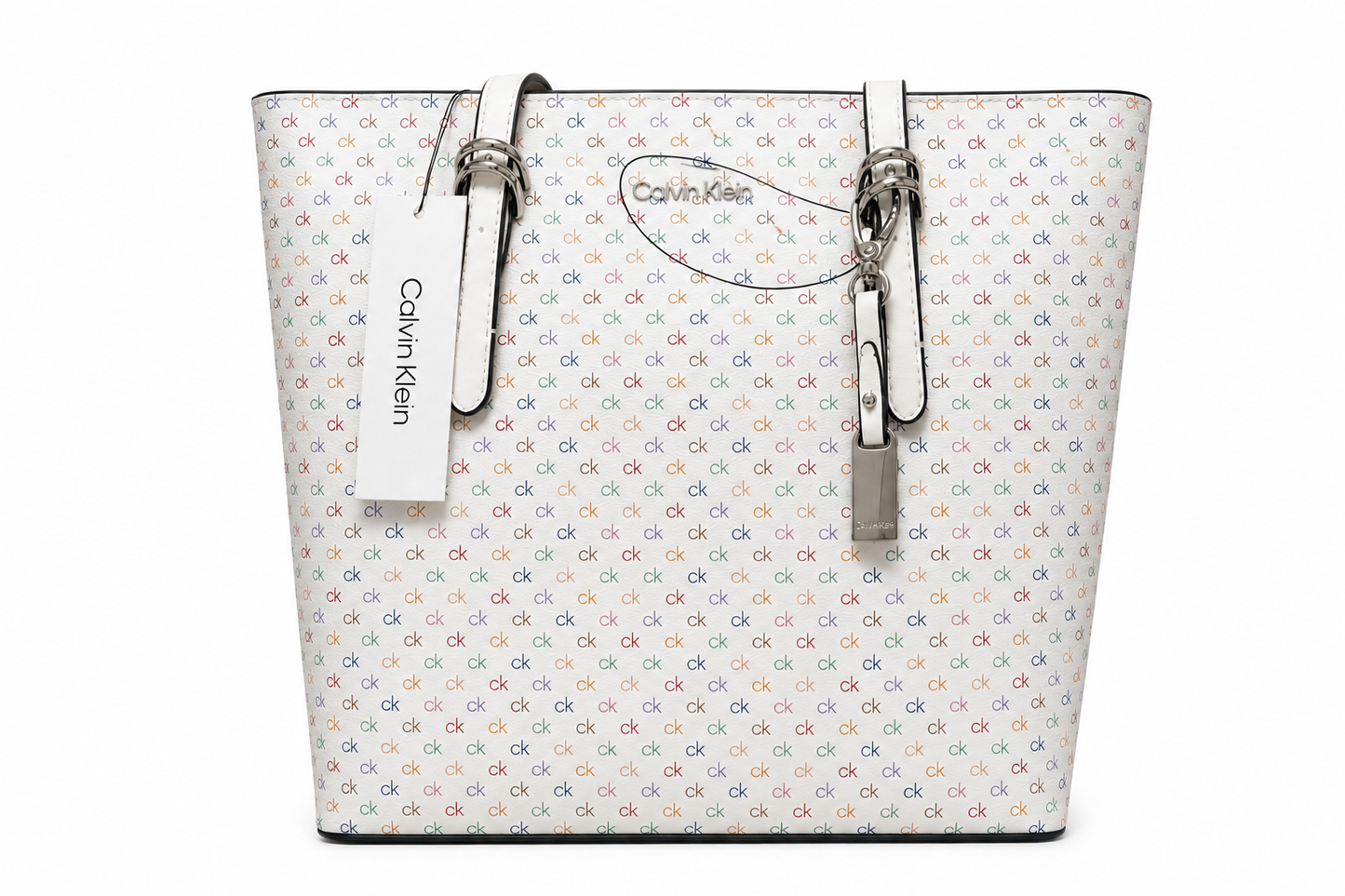Bolsa Tote elegante con monograma CK multicolor