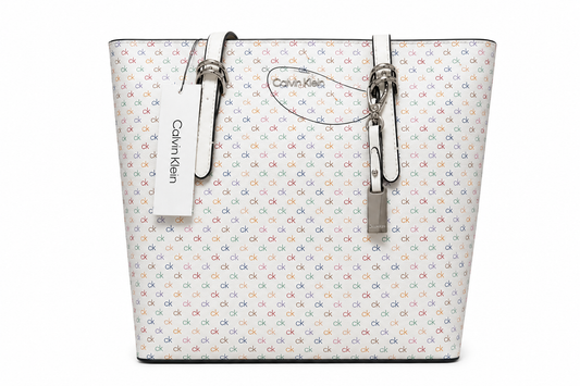 Bolsa Tote elegante con monograma CK multicolor