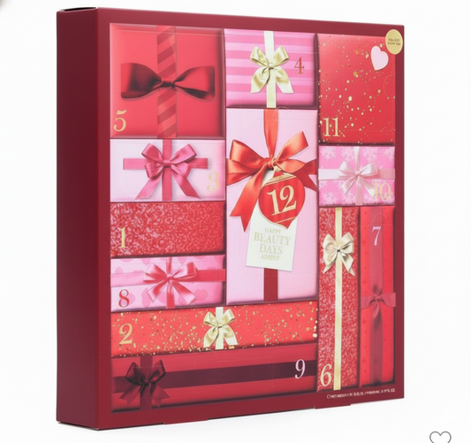 Calendario de adviento rojo