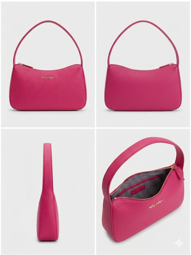 Bolsa Satchel Tommy Hilfiger - Rosa Vibrante